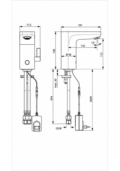 Ceraplus Sensörlü Lavabo Bataryası