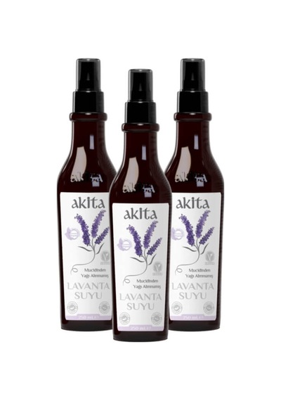 Akita Doğal Yağı Alınmamış Lavanta Suyu 3 x 250 ML