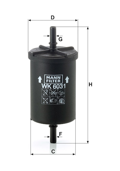 Mann Filter Yakıt Filtresi Wk 6031 Peugeot-citroen