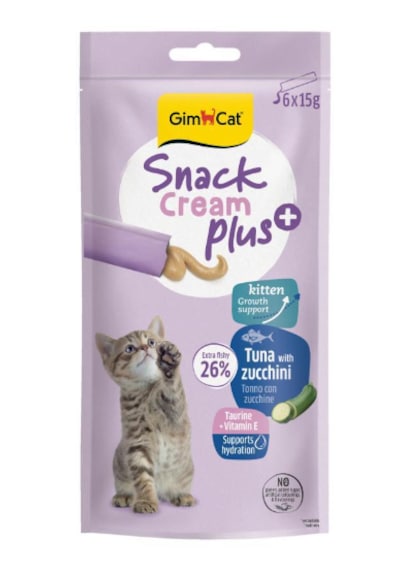 Gimcat Snack Cream Kitten Ton Balıklı & Kabaklı Kedi Ödülü 6x15gr