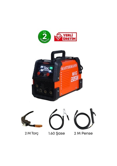 Tr Mastermann Mıg 205 Tüpsüz Gazaltı Ve Inverter Kaynak Makinesi