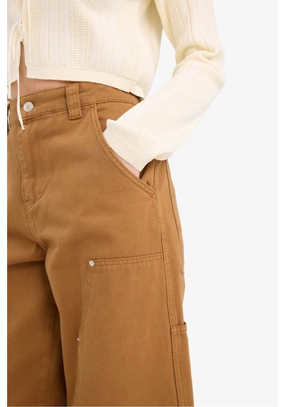 DeFacto Coool Baggy Fit Gabardin Pantolon Cepli Normal Bel E4028AX25SPBG633