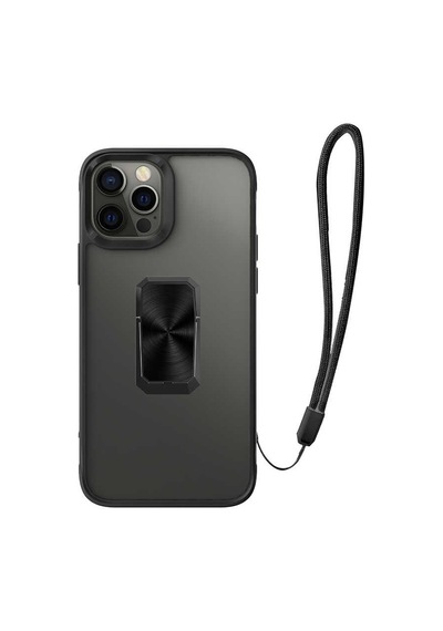 Apple Uyumlu iPhone 12 Pro Kılıf Zore V-bax Kapak Siyah