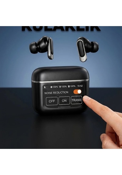 Anc Kablosuz Bluetooth 5.3 Kulaklık Dijital Ekran Ve Dokunmatik Kontrol 00