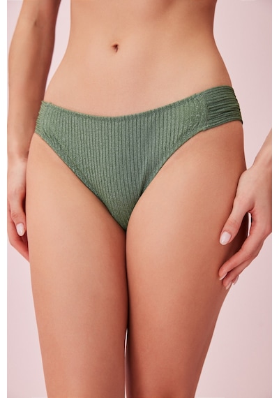 Suwen Yanı Pileli Dokulu Bikini Alt Sb24560t1320