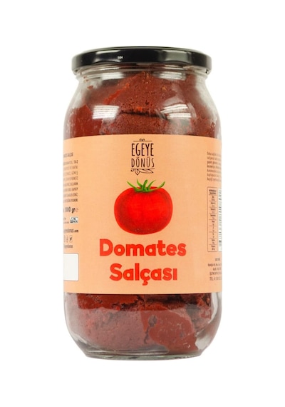 Egeye Dönüş Yöresel Ev Yapımı Domates Salçası Cam Kavanoz- 1 Kg. Geleneksel Yöntemlerle Üretilmiştir. Katkı Diğer