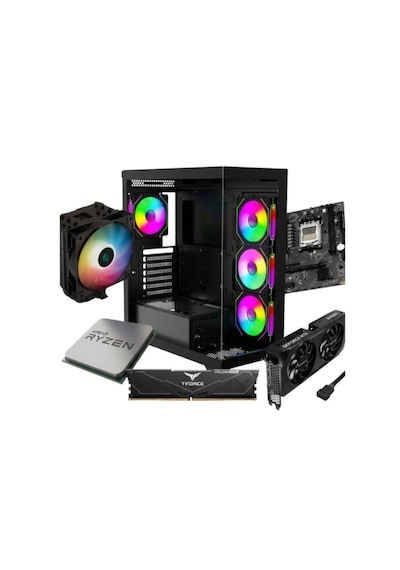 Ncrgame NCRV1 R7-7800X3D 24 GB Disk Yok RTX5060TI Free Dos Masaüstü Oyuncu Bilgisayarı