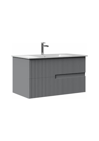Orka Moonlight 90 Cm Mdf Mat Gri Banyo Dolabı Alt Modül Ve Lavabo Gri Orka Moonlight 90 Cm Mdf Mat Gri Banyo Dolabı Alt Modül Ve Lavabo Gri
