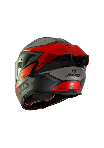 Axxis Hawk Evo Ixil Full Face Güneş Vizörlü Motosiklet Kaskı Kırmızı Gri