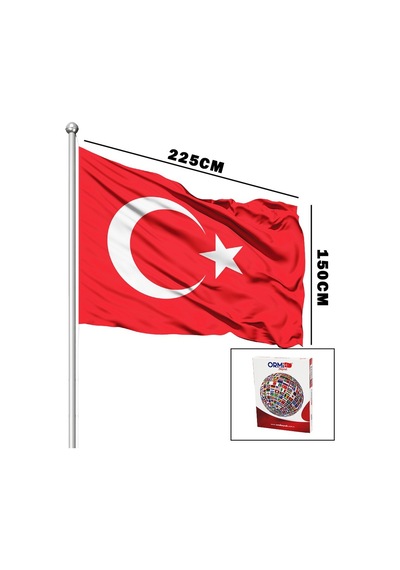 Türk Bayrağı Alpaka Kumaş 150x225cm 1