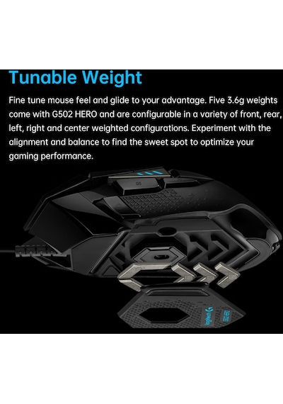 Logitech G502 Hero 25600 DPI Kablolu Mouse