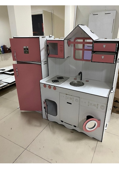 Yeni Tasarım Ahşap Buzdolaplı Mutfak Seti Yeni Tasarım Ahşap Buzdolaplı Mutfak Seti