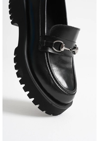 Trendella Toka Detaylı Siyah Günlük Loafer Ayakkabı Tr10ms04a
