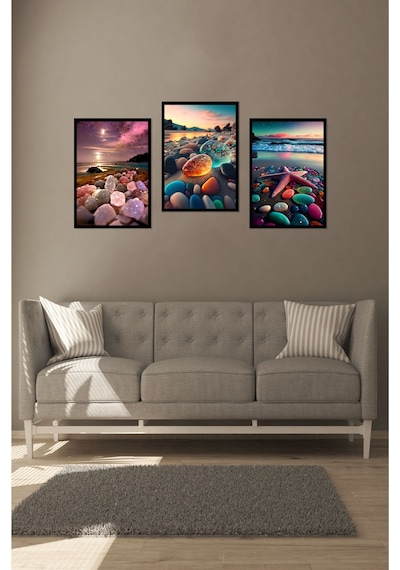 Notpa 3'lü Düşler Sahili Tablo Seti Set 2 21 X 30 8692016028097