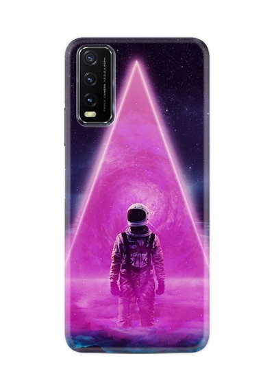Vivo Y12s Kılıf Resimli Desenli Silikon Platinium Series Astro Purple2 1907