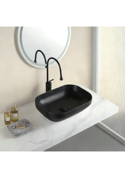 Ey-4740ms Mat Siyah Tezgah Üstü Lavabo
