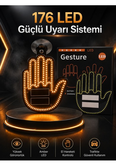 Led Işık El İşareti Araç Camı İçin Uzaktan Kumandalı Çokrenkli 69670523