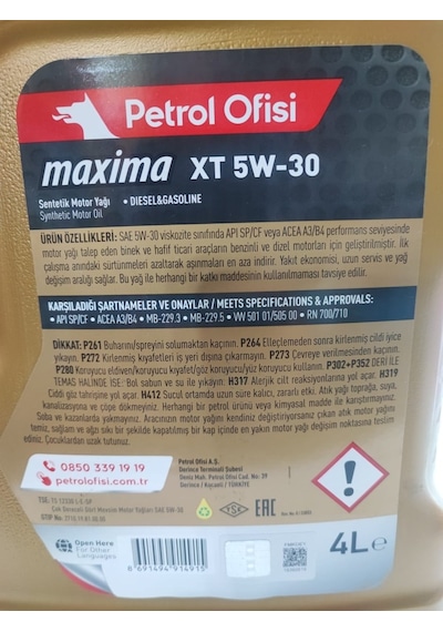 Petrol Ofisi Maxima Xt 5 W -30 4 L