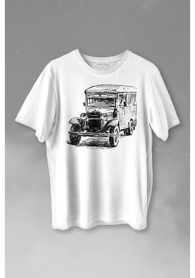 Old Bus Eski Yaşlı Nostalji Otobüs Baskılı Tişört Unisex T-shirt 001