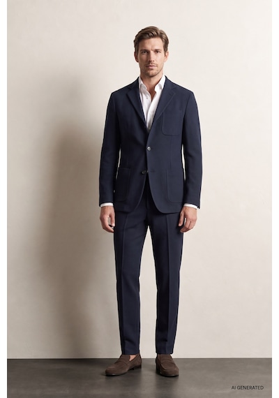 D'S Damat Ds Damat Comfort Lacivert Gofre Desenli Takim Elbise 6hc05ort00601 101