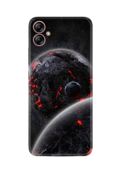 Samsung Samsung Galaxy Uyumlu A04e Kılıf Resimli Desenli Silikon Platinium Series Kara Dünya 1902