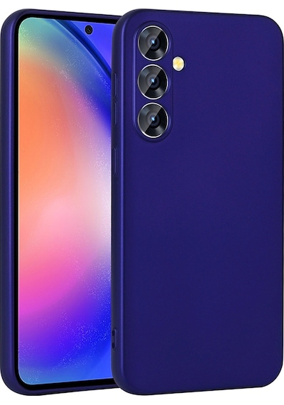 Samsung Uyumlu Galaxy S25 Fe Kılıf Zore Premier Silikon Kapak Saks Mavi