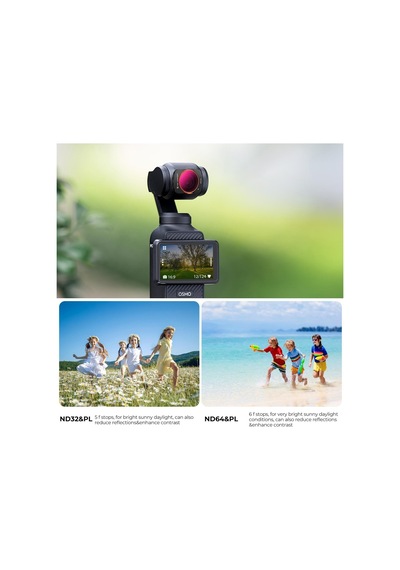 K&f Concept Osmo Pocket 3/4 Uyumlu Nd&pl Filtre Seti Nd8&pl + Nd16&pl + Nd32&pl + Nd64&pl Hibrit Nd&pl Filtre 2'si 1 Arada