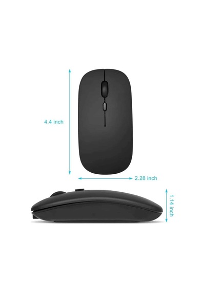 Mey İthalat Kablosuz Mouse Fare Şarjlı Bluetooth Wireless Çift Modlu Sessiz