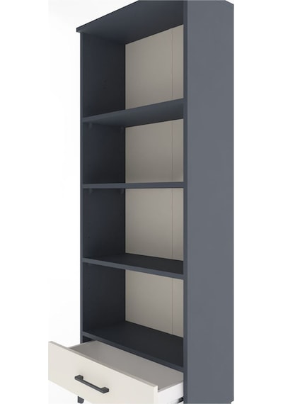 Arges Dolap 4 Raflı Tek Çekmeceli 60x30x163 Antrasit-aytaşı Antrasit