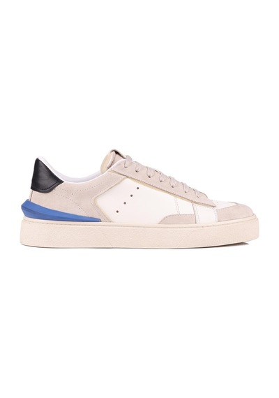 Shoetyle - Bej Süet, Beyaz Deri Bağcıklı Erkek Sneaker 666-23-1252 Deri Beyaz