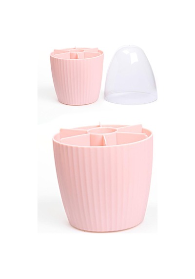 7 Bölmeli Makyaj Organizeri Çok Amaçlı Fanus Kapaklı Düzenleyici Pembe Plastik Pembe Tr Diğer