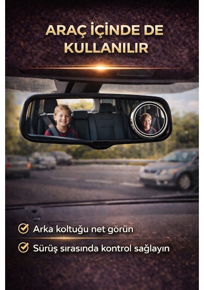 Kör Nokta Aynası 2 Li Set Mini Oval Geniş Açılı Dikiz Aynası, Park & Geri Manevra Yardımcı, Araç İçi Uyumlu