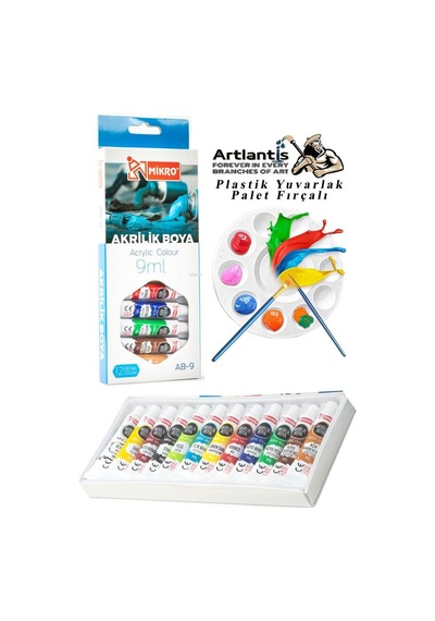 Akrilik Boya Mikro 12 Renk 9 Ml Tüp 1 Paket 12 Li Akrilik Boya Seti Ve Yuvarlak Resim Paleti Fırçalı 1 Paket 10 Hazneli Boya Paleti Sanatsal Boyalar İçin Palet Akrilik Boya Akrilik Boya Mikro 12 Renk 9 Ml Tüp 1 Paket 12 Li Akrilik Boya Seti Ve Yuvarlak Resim Paleti Fırçalı 1 Paket 10 Hazneli Boya Paleti Sanatsal Boyalar İçin Palet Akrilik Boya