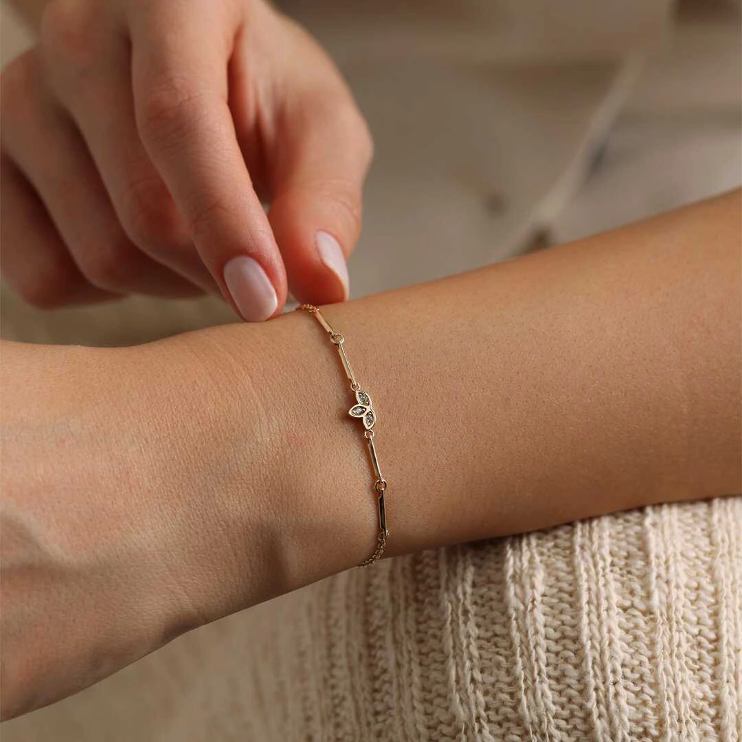 Line Lotus Bileklik Sarı