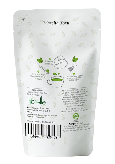 Fibrelle Matcha Çilek Aromalı 100g