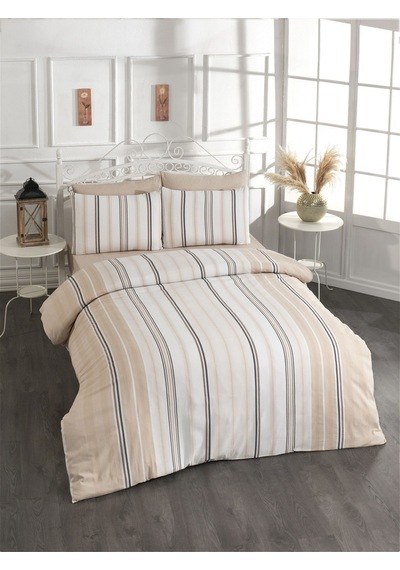 Pamuklu Bordo Çarşaflı Çift Kişilik Nevresim Takımı 200x220 Kapiçino