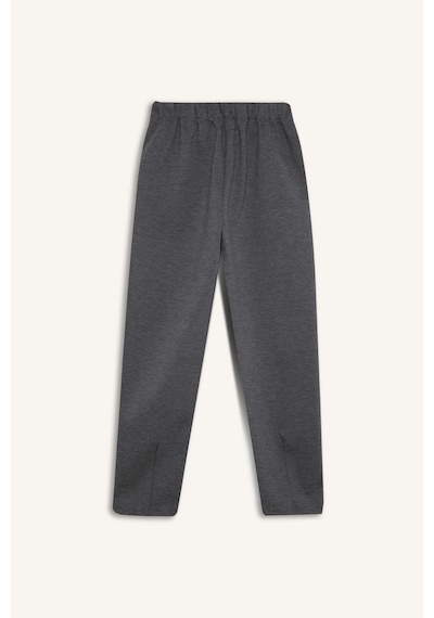 DeFacto Kız Çocuk Baskılı Beli Paçası Lastikli Jogger Eşofman Altı D9170A824AUGR93 Gri