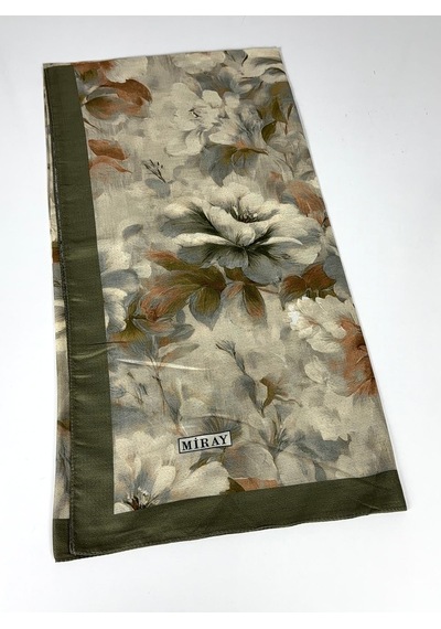 Miray Nevada Büyük Boy Organik Pamuk Eşarp - 120 X 120 - 06580 Çimen Yeşili