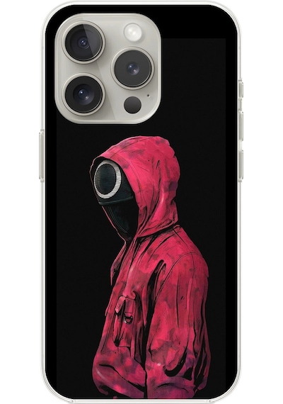 Apple Uyumlu iPhone 13 Pro Şeffaf Kılıf Squid Game Tasarımlı