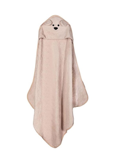 Porland Sty Bear Kapüşonlu Bej Çocuk Havlu 100x100 0 - 4 Yaş