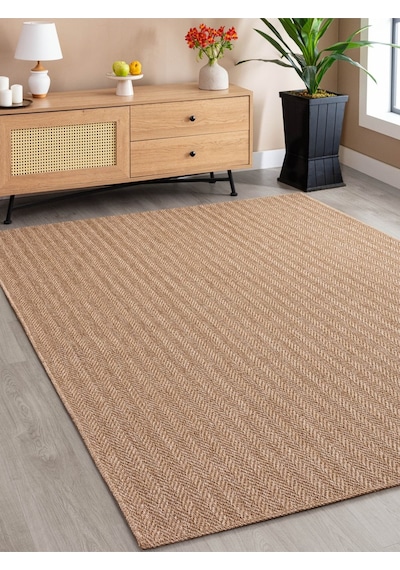 Srz-0503 Jüt Tabanlı Hasır Dokuma Örme Bohem Antialerjik Halı Kilim Balık Sırtı Gri