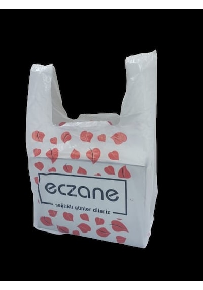 750 Adet 22X40 Cm Bio Eczane Poşeti Küçük Atlet 750 Adet