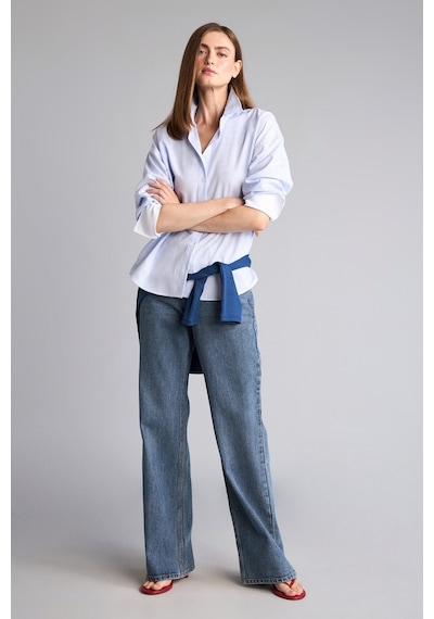 Defacto %100 Pamuk Cepli Straight Fit Yüksek Bel Jean Pantolon H6945ax26aunm28 Mavi-nm28