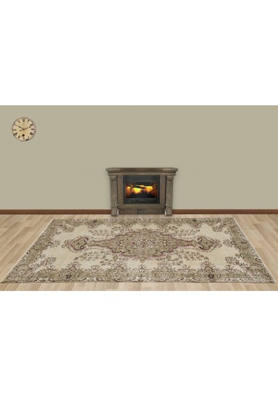 Gerçek El Dokuma Eskitme Vintage Halı 154x250 Model 7146
