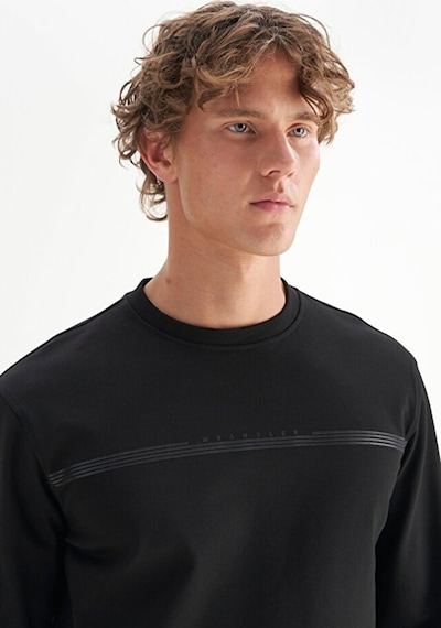 Wrangler Erkek Sweat W2520534001 Black Siyah