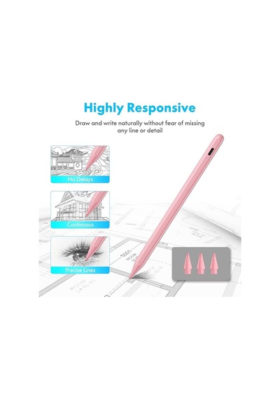Apple Uyumlu iPad, 2018-2025 Pro11m4-air11m2-ip10/9/8/7/6-air5/4/3-mini6/5 İçin Avuç İçi Reddi Aktif Stylus Kalem