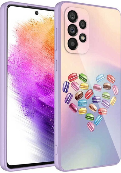 Samsung Uyumlu Galaxy A73 Kılıf Kamera Korumalı Desenli Sert Silikon Zore Epoksi Kapak NO1