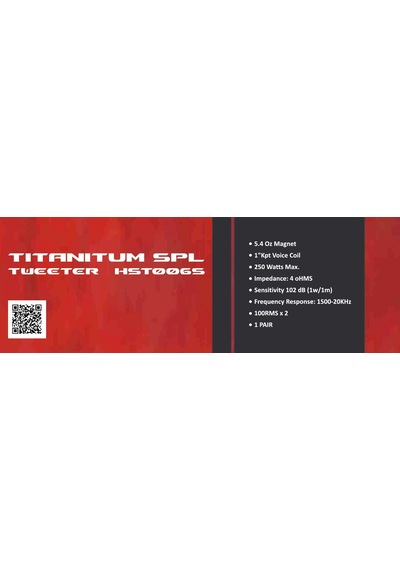 Tıtanıtum Hst006s Spl Tweeter 250w 10Cm