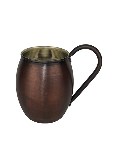 Cuvesta Modern El Yapımı Modern Bakır Bardak Oksit Renk 8x10cm