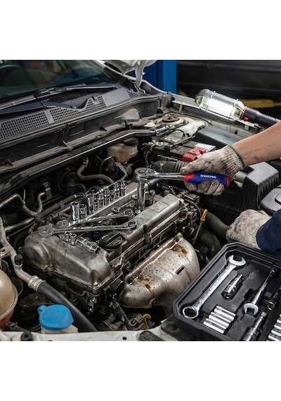 Workpro Wp202528 3/8 Metrik/inç 32 Parça Cr-v Profesyonel Lokma Ve Kombine Anahtar Takımı